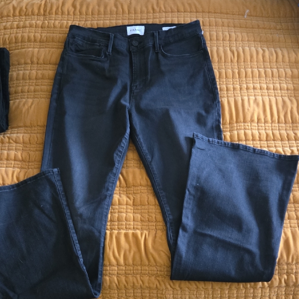 Frame Denim Black Le High Rise Jeans Size 30